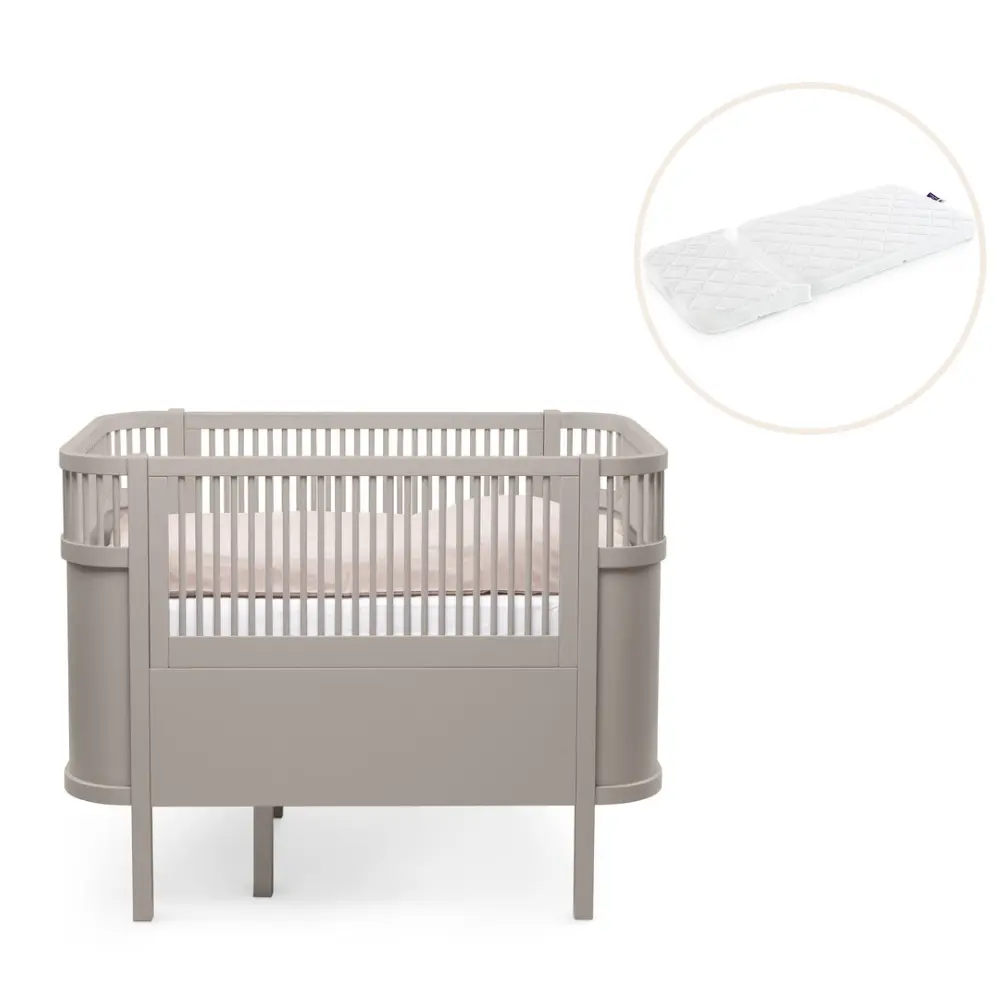 Baby & Jr. seng - Jetty Beige med madras