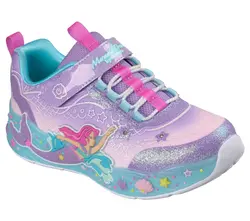 Skechers Mermaid Dreams Sneaker Lilla Med Blinklys - Str. 30