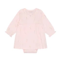 Langærmet Rib Body kjole - Potpourri - 62