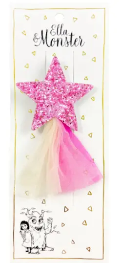 Hårclips Princess Star Pink