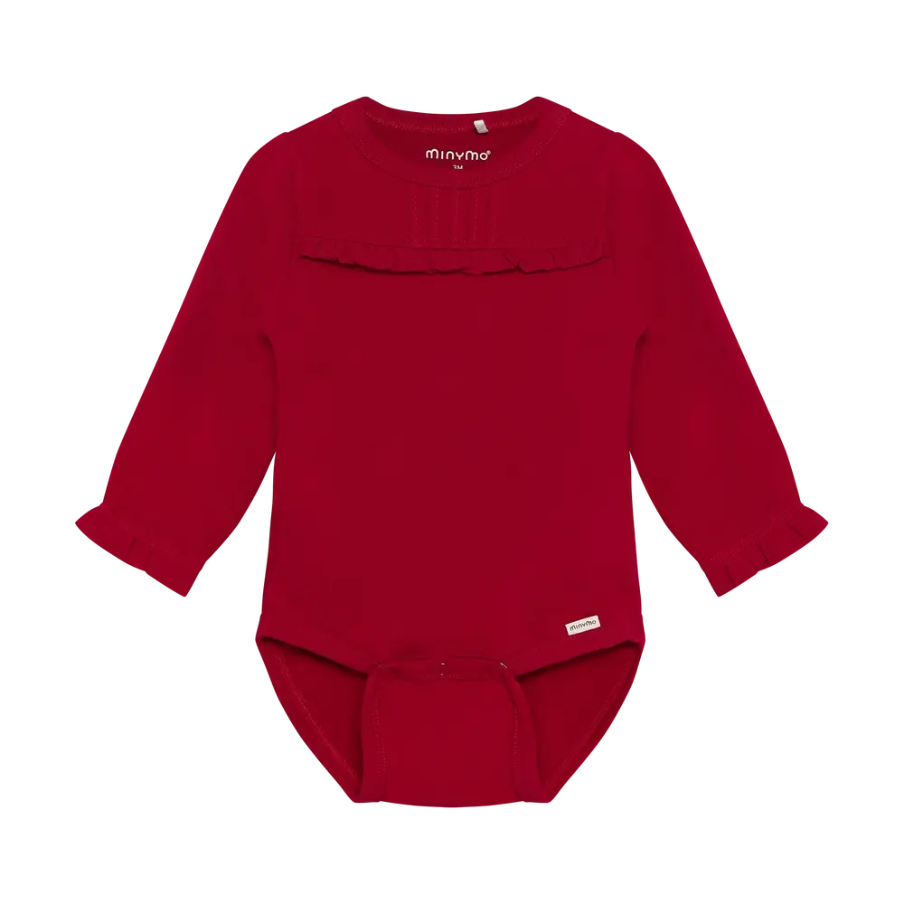 Minymo Langærmet Body - Rio Red - 68