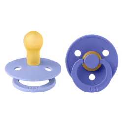 BIBS Colour Sutter - Str. 1 - Rund - 2-pak - Hush/Grape