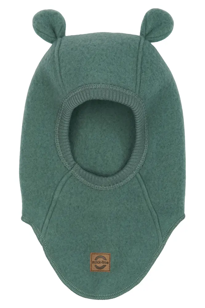 Uld elefanthue med ører - Balsam green - 62-68 CM