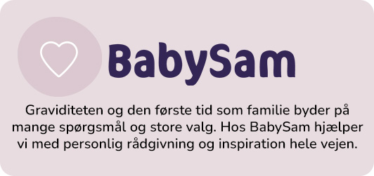 BabySam hjælper kommende og nybagte forældre med personlig rådgivning og inspiration gennem graviditeten og den første tid som familie.