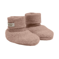 Uld Fleece Footies - Mahogany rose