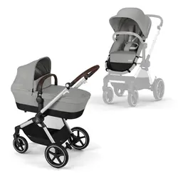 Cybex Klapvogn/Barnevogn - Eos Lux - 2-i-1 - Stone Grey