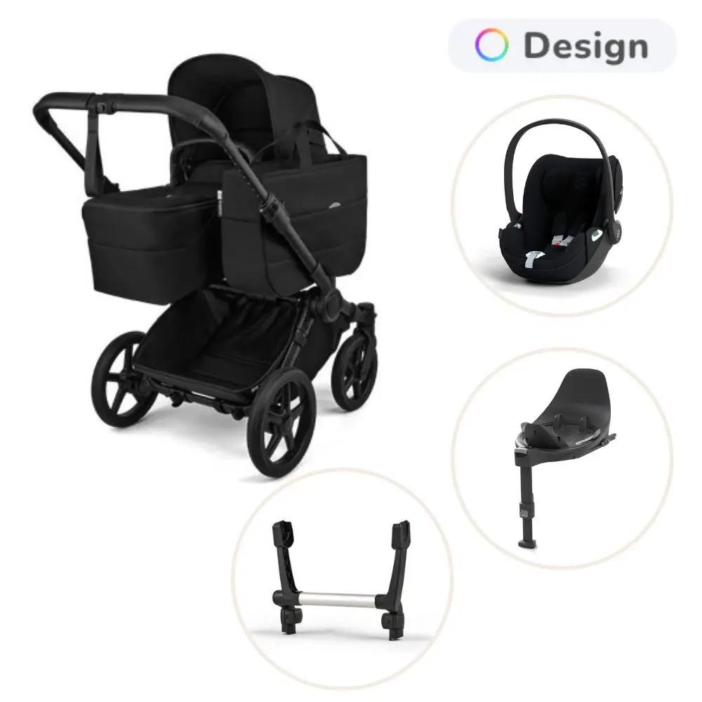 Bugaboo Fox 5 Renew Complete - Black/Heritage Black + Cybex Cloud T + Base T + Adapter