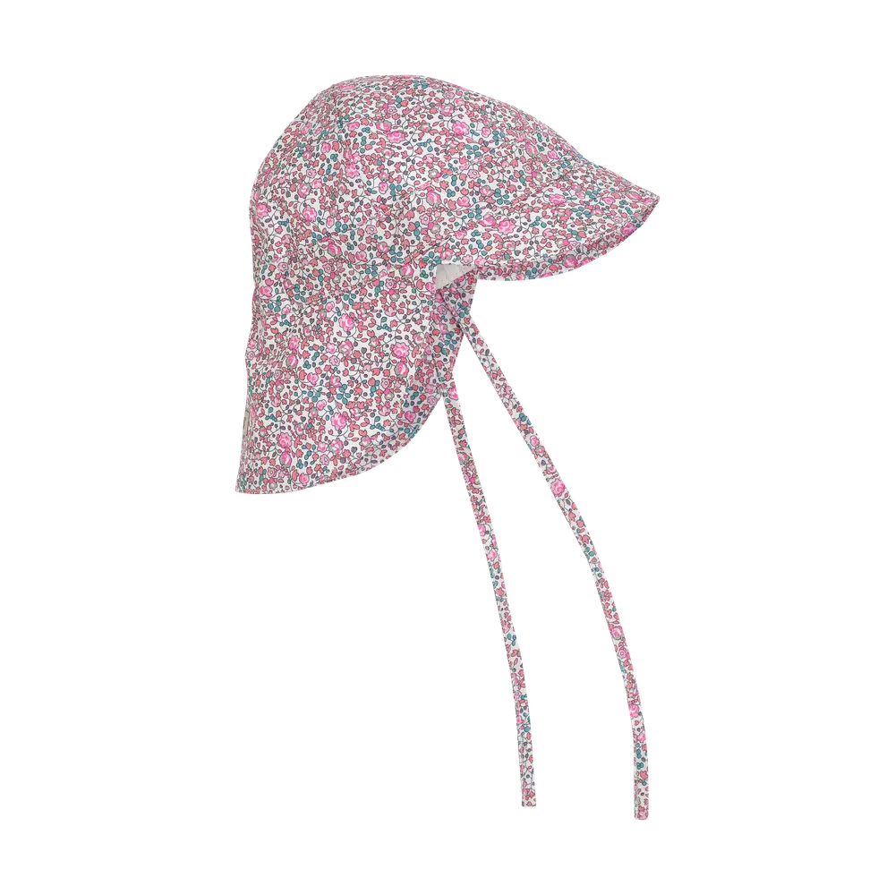 Sommerhat i Liberty-stof - Plumeria - 2-4 ÅR