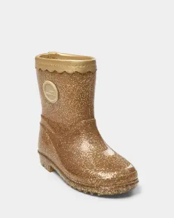 Sofie Schnoor Gummistøvler m. For - Champagne m. Glimmer