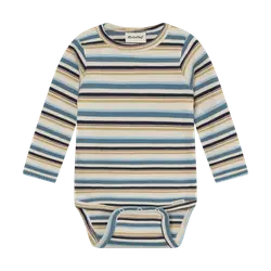 Langærmet Rib Body m. Striber - Moonstone - 68