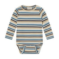 Langærmet Rib Body m. Striber - Moonstone