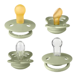 BIBS Try-It Collection - 4 Forskellige Sutter - Str. 1 - Sage