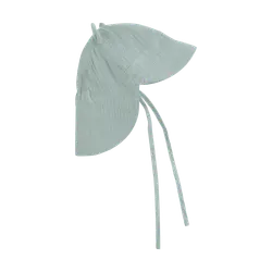 Sommerhat m. Ører Muslin - Gray Mist - 3-6 MDR.
