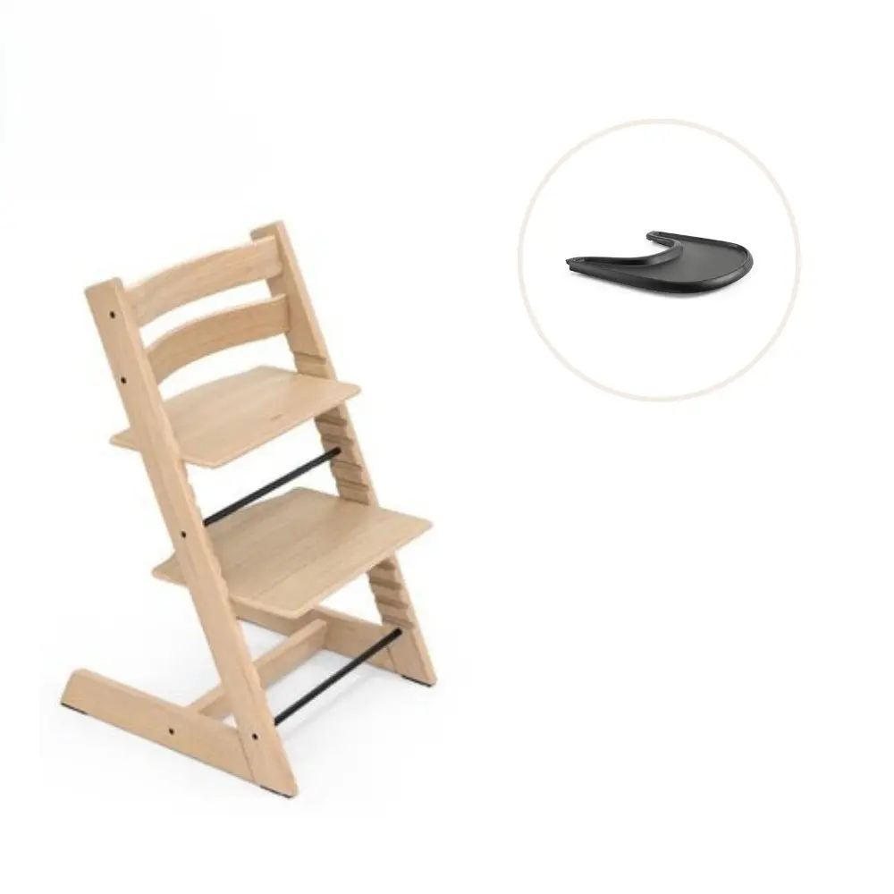 product-Højstol inkl. tray - eg natur/sort