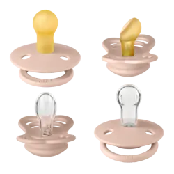 BIBS Try-It Collection - 4 Forskellige Sutter - Str. 1 - Blush