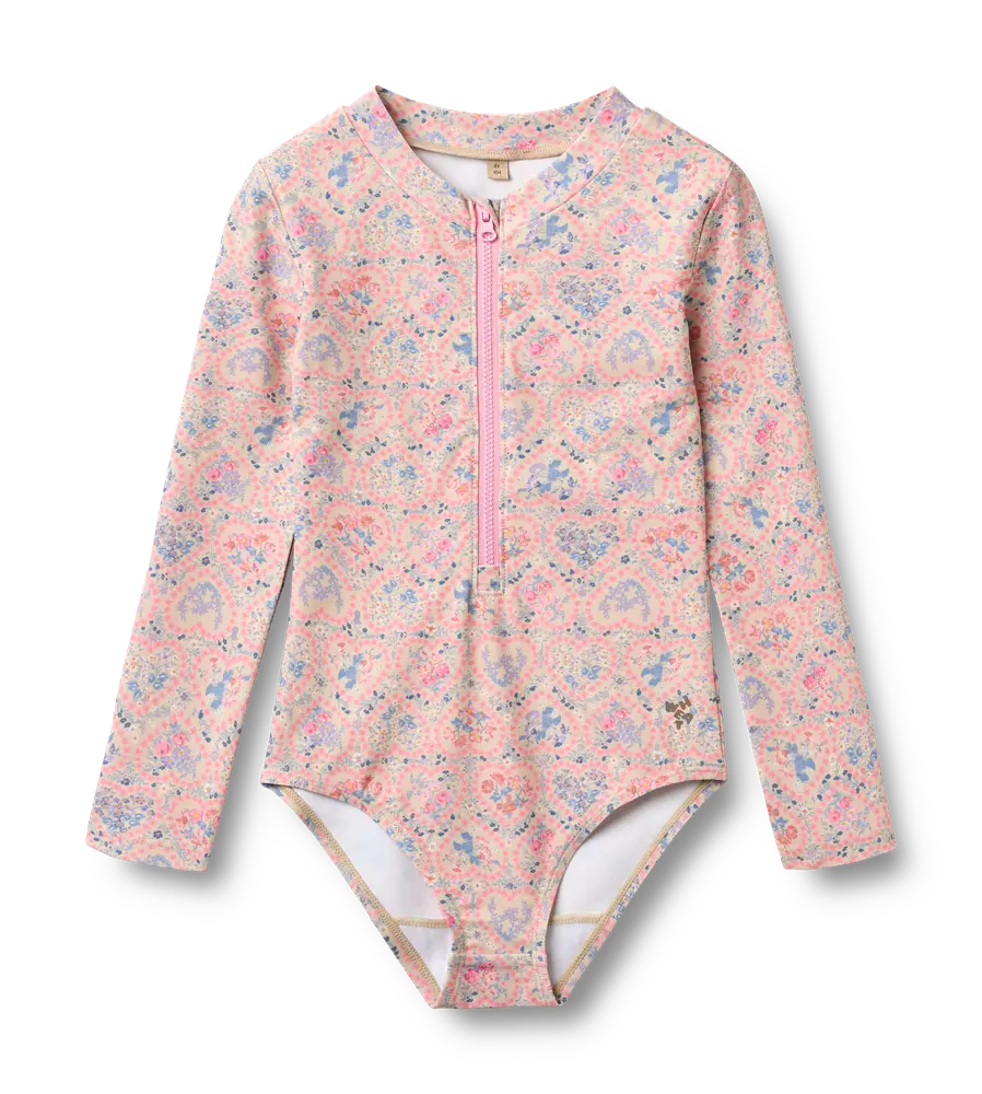 Margot Badedragt - Pink Heart Flowers - 92