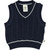 KNIT kabel strikket vest - Night blue