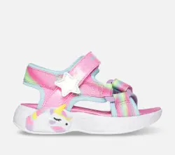 Skechers Sandaler m. Lys - Dreamy Unicorns - Pink/Multi
