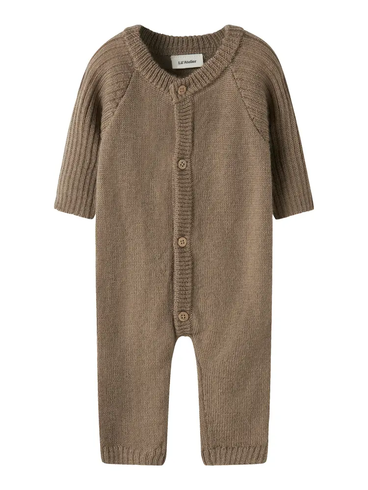 Lil' Atelier Nomo Noa Uld Heldragt - Sepia Tint - 80