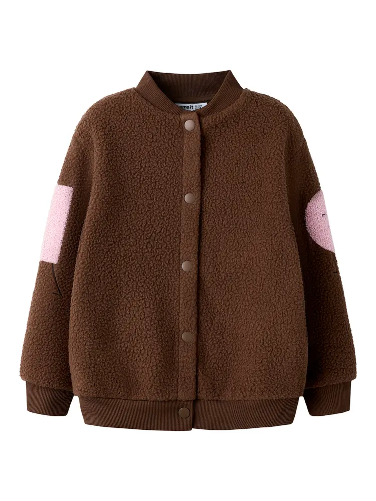 Name It Olana Teddy Cardigan - Pinecone - 110