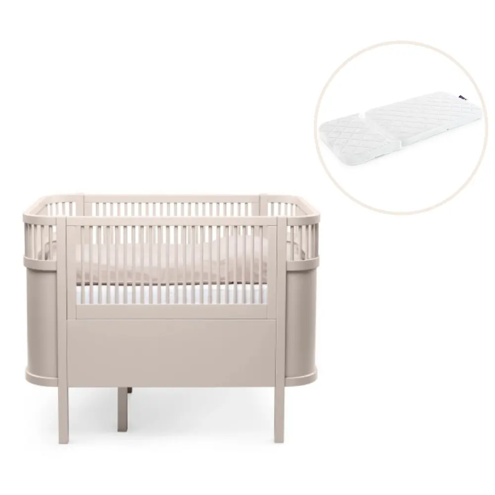 Baby & Jr. seng - Birchbark rose med madras