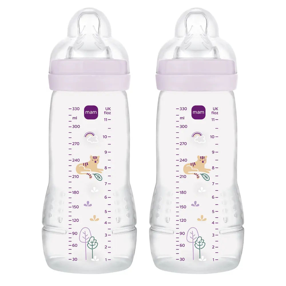 product-Easy Active Baby Bottle 330ml 2pk Pink