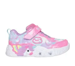 Skechers Unicorn Charmer Sneakers Pink Med Blinklys - Str. 24