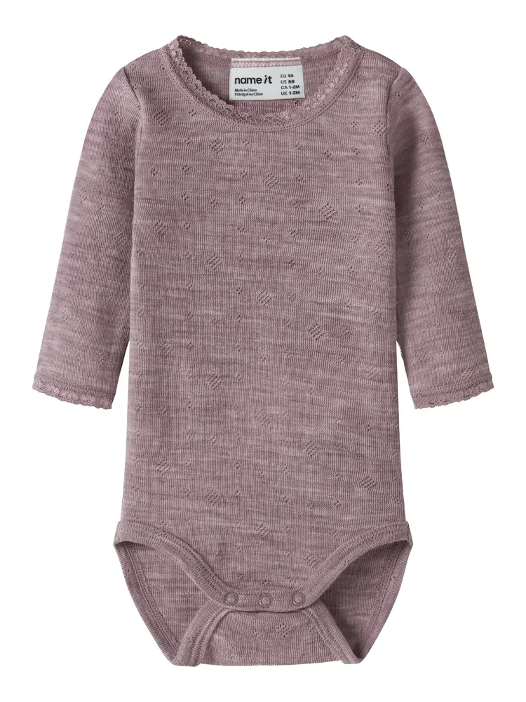 Name It Wang Uld Langærmet Body - Toadstool - 56 billede