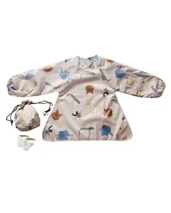 Langærmet BLW hagesmæk - Beige