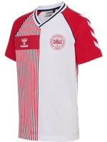 Hummel JR Reg DBU Stripy T-Shirt - Tango Red
