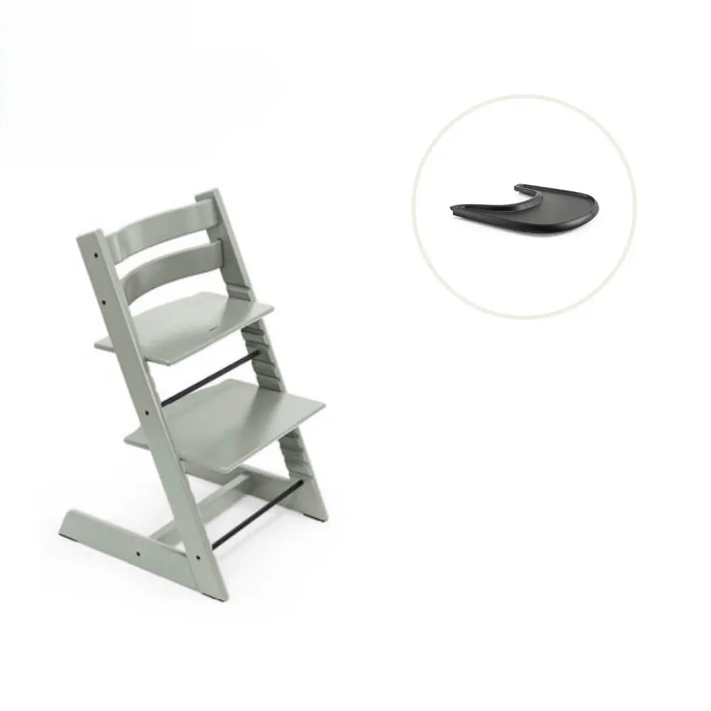 product-Højstol inkl. tray - glacier green/sort