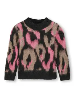 Wild langærmet o-neck strik - PIRATE BLACK - 110