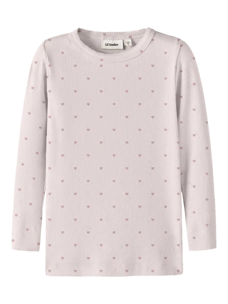 Lil' Atelier Gago Slim Langærmet Top - Hushed Violet - 110