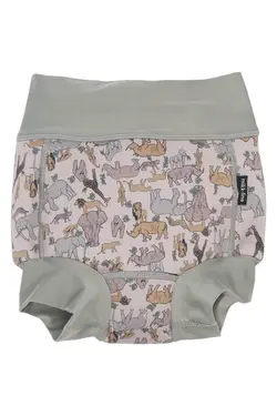 Blebadebukser m. Print - Zoo AOP - 1-2 ÅR