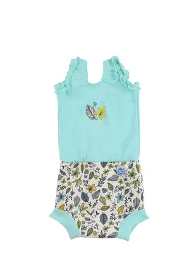 Happy nappy costume - Fallen leaves green - 12-24 MDR.