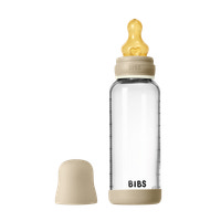 BIBS Glas Sutteflaske 1 pk 240 ml - M Flow - Vanilla Nat