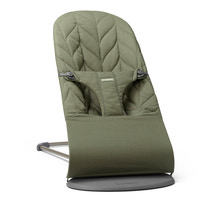 Skråstol Bliss Vævet, blomsterbladsquilt,mørkegrøn