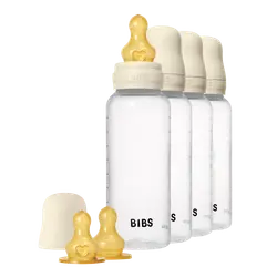 BIBS Bottle - Sutteflaskesæt - 4 stk. - Plastik - Naturgummi - 270 ml. - Ivory