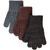 Magic handsker 3 pak med lurex - Dark Mink-Black-Antrazite