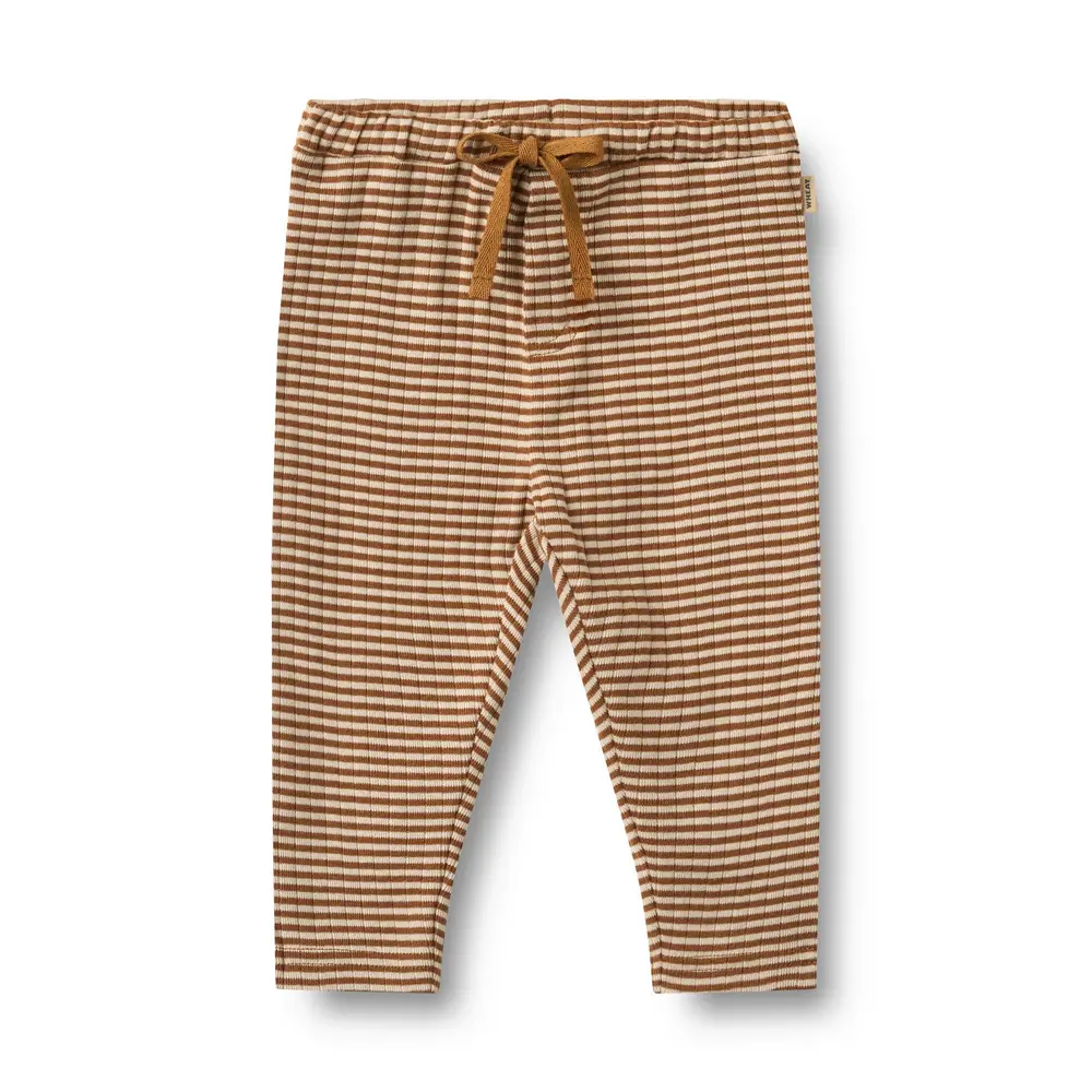 Wheat Manfred Jersey Bukser - Warm Hazel Stripe - 68