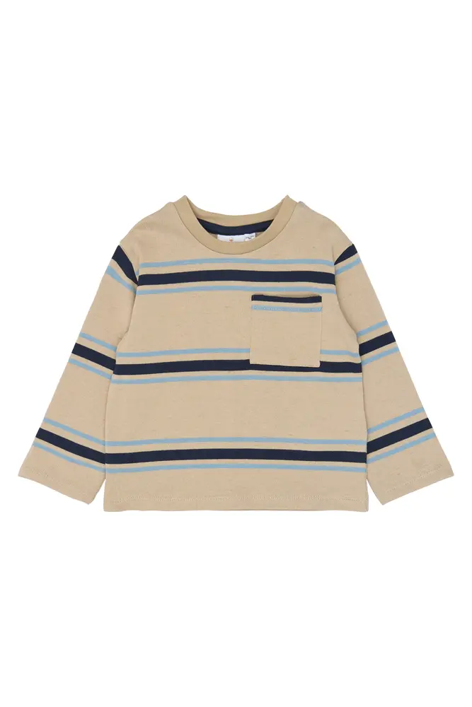 The New Siblings Theodor Trøje - Humus Striped - 92