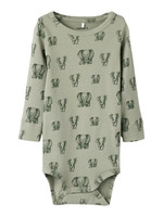 Dam Langærmet Body - Shadow