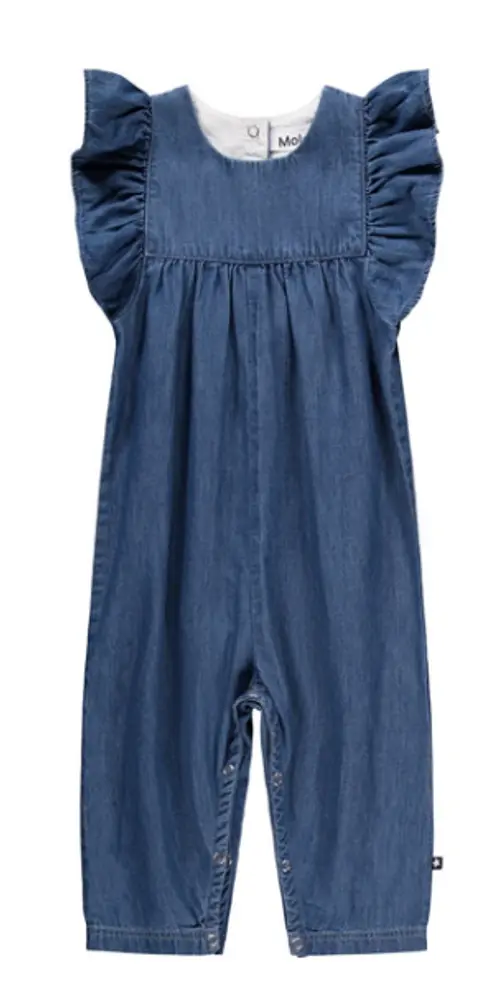 Molo Fifi Buksedragt - Mid Blue Wash - 68