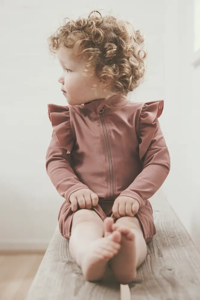 Badedragt Solid - UV 60+ - Ash Rose - 74