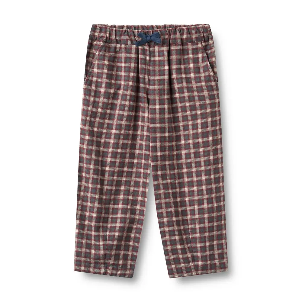 Wheat Sasha Bukser - Blue Holiday Check - 110