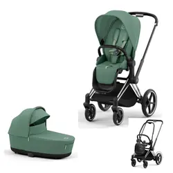 E-Priam kombivogn - Leaf green/Chrome black billede