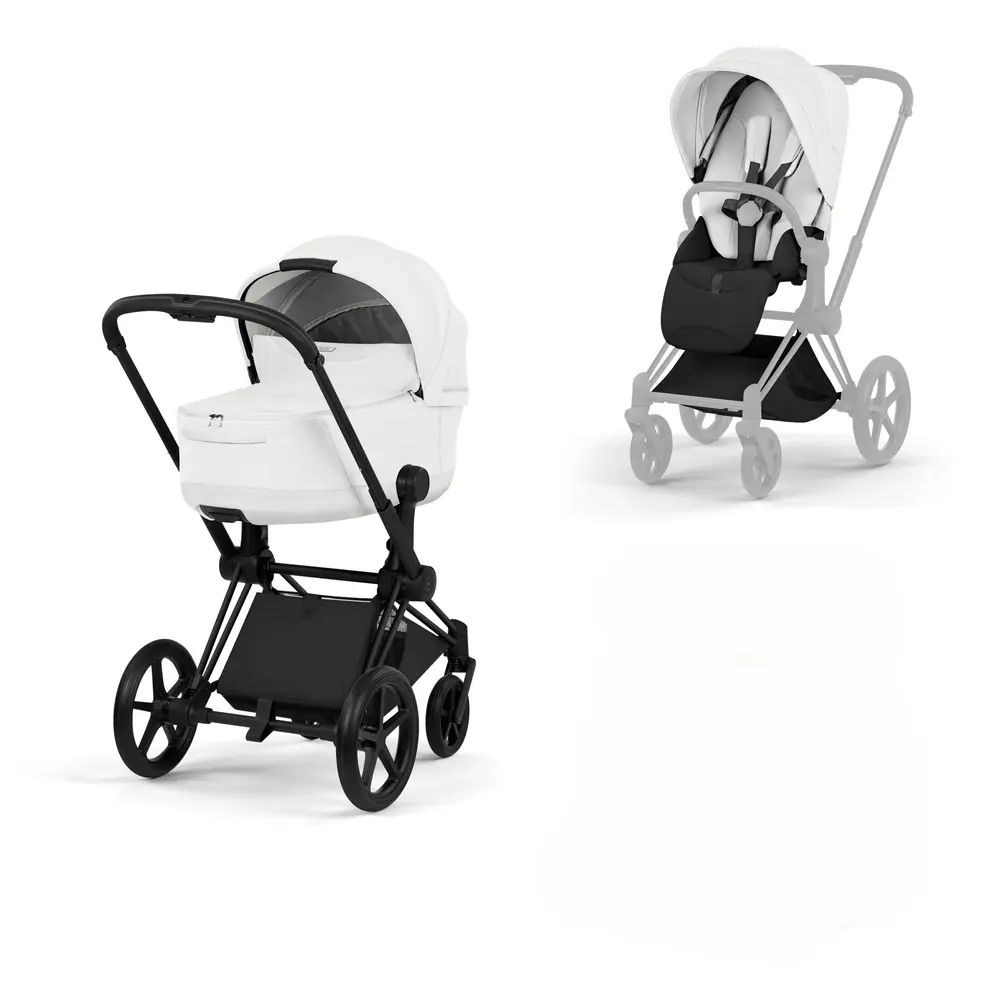 Cybex Priam Kombivogn - Style - Off White/Matt Black billede
