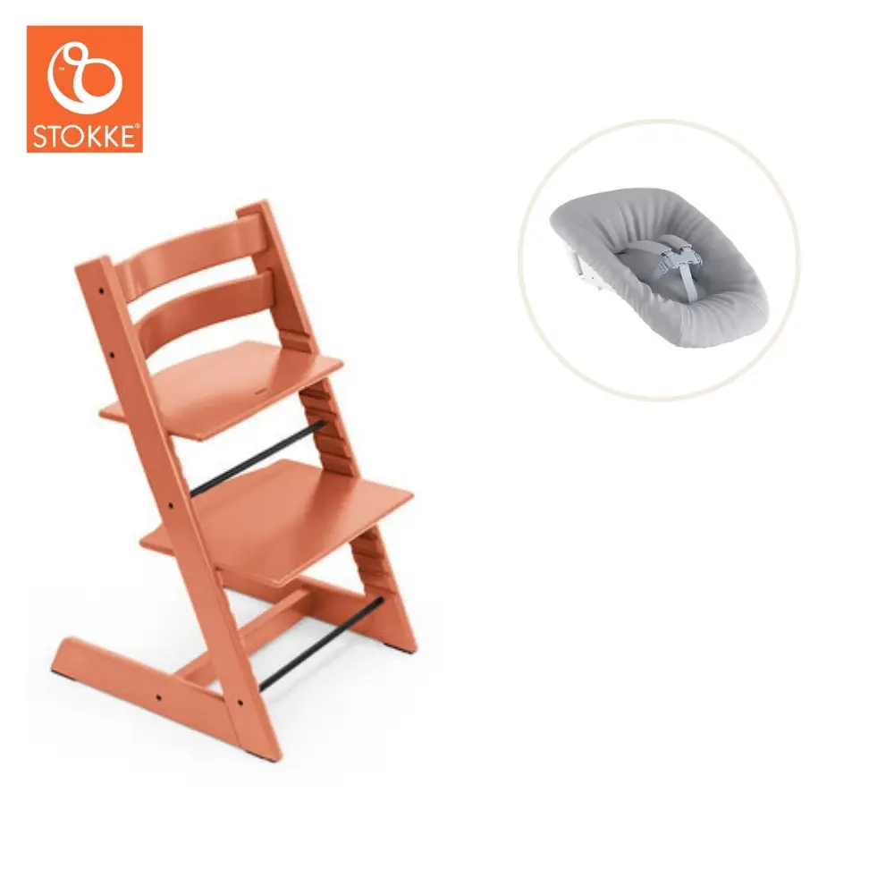 product-Højstol inkl. newborn sæt - terracotta