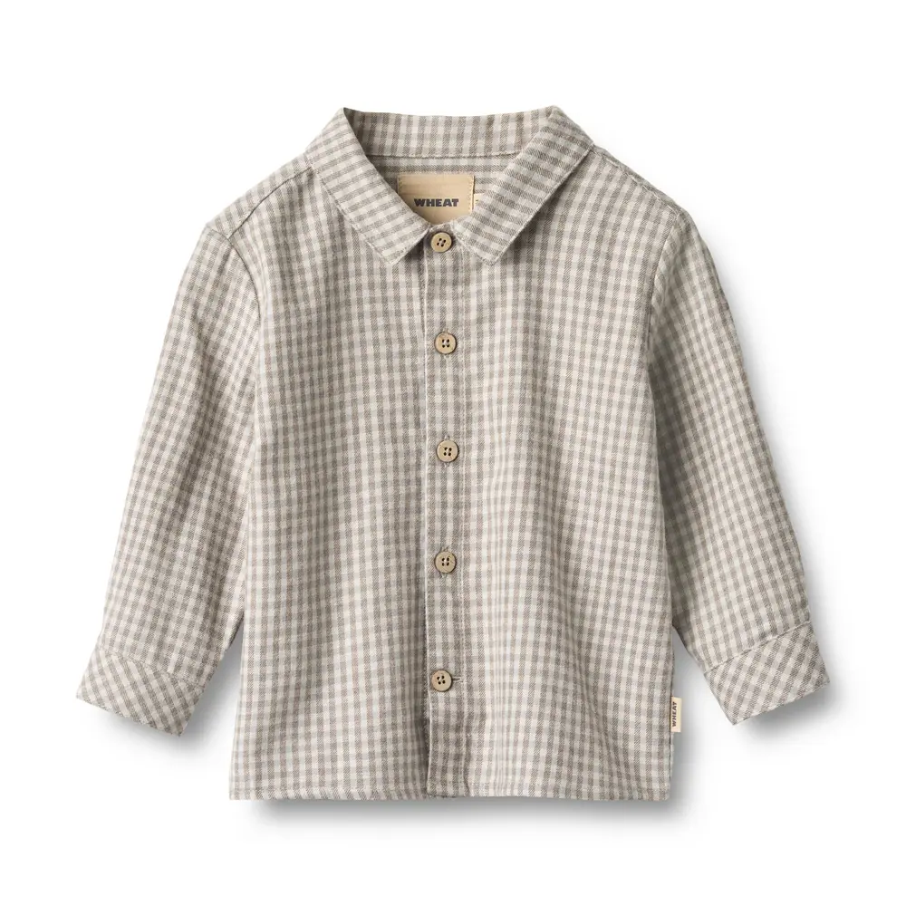 Wheat Oscar Skjorte - Greybrown Check - 86