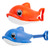 Vandpistol med delfin, 2 assorterede farver